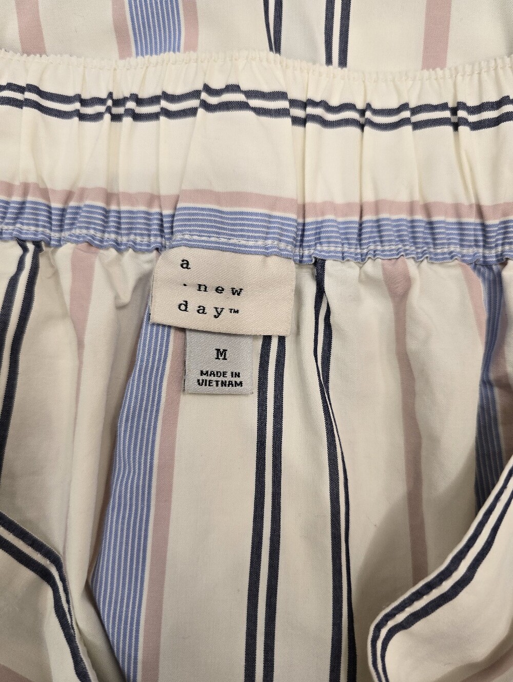 striped Cotton A New Day maxi skirt tiered Ruffle Hem M - Picture 4 of 7
